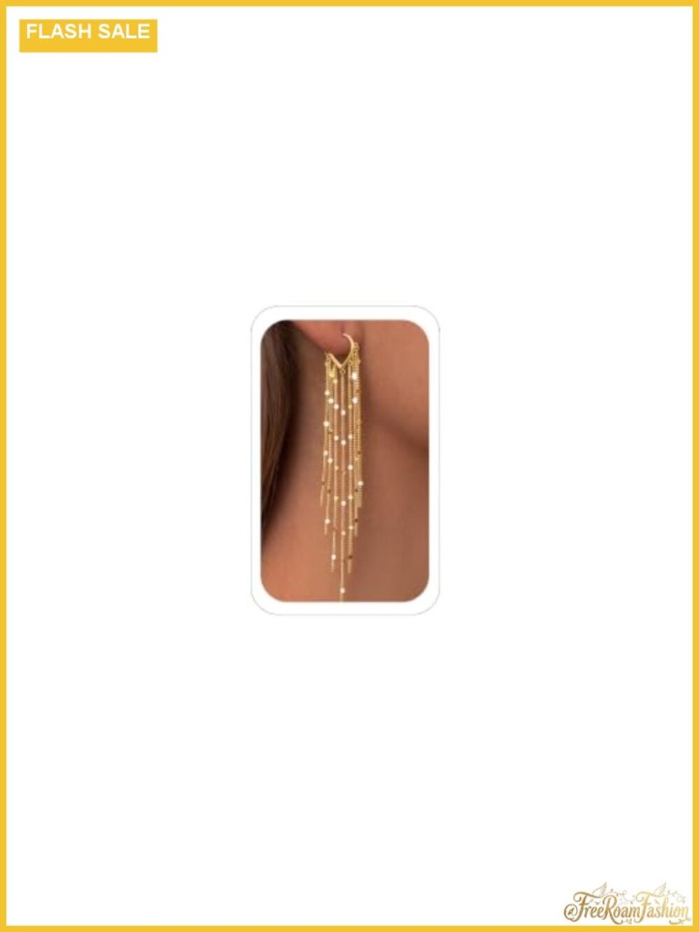 14K Gold Plated Long Dangle Earrings for Women, Hypoallergenic Tassel